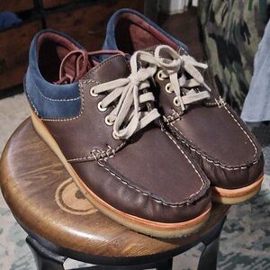 Clarks Originals Men's Wallace Blue Combi Casual Leather Deck Shoes